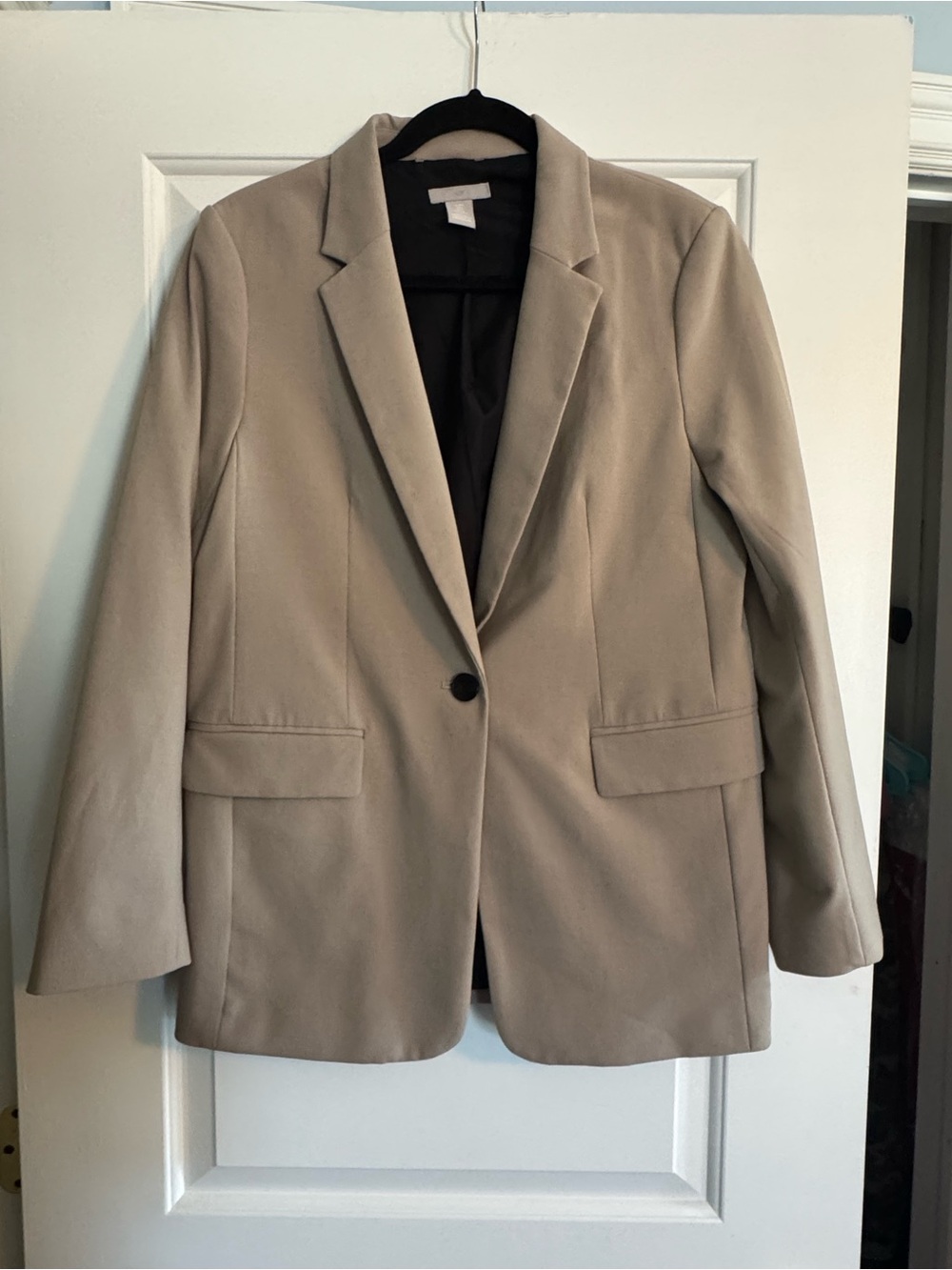H&M Tailored Single-Button Blazer - Light Beige